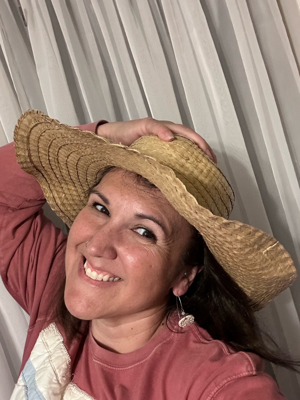 Vintage J Crew Straw Wide Brim Sun Hat